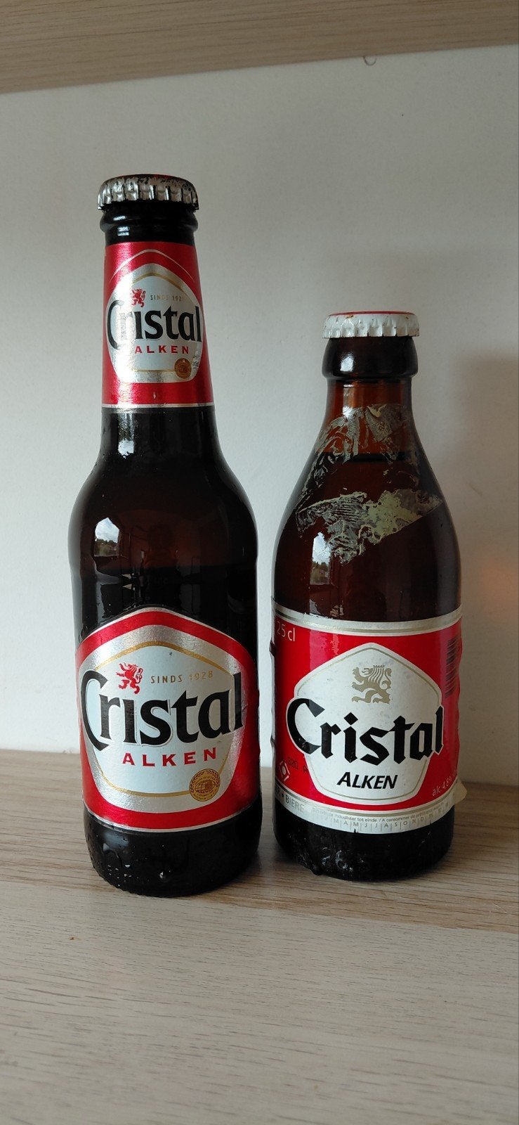 Oude Cristal Alken bier flesjes, Verzamelen, Merken en Reclamevoorwerpen, Ophalen, Zo goed als nieuw, Verpakking
