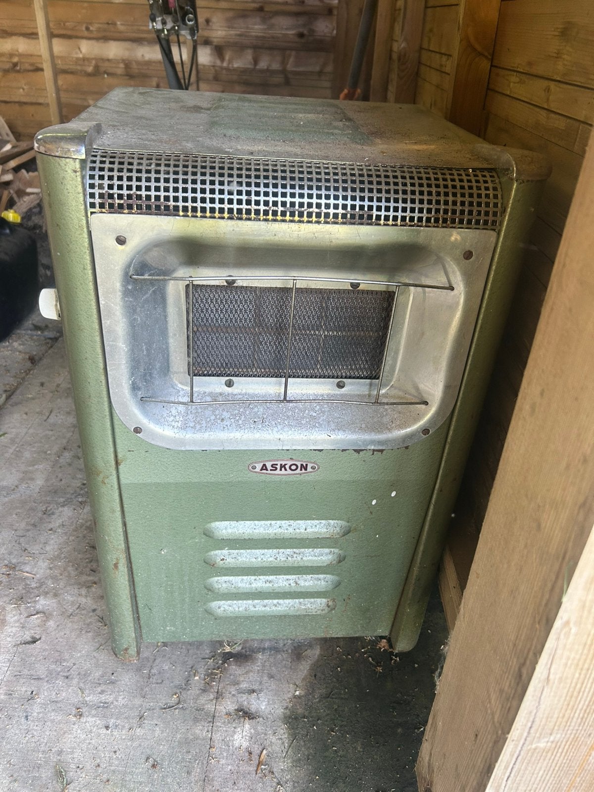 Vintage Askon gasfleskachel / gaskachel, Huis en Inrichting, Kachels, Ophalen, Zo goed als nieuw, Gaskachel