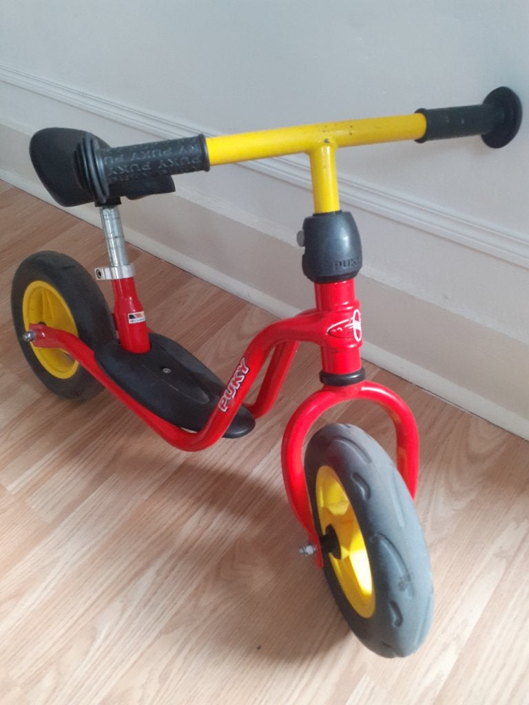 Uccle: Draisienne Puky rouge et jaune, Enlèvement, Utilisé, Véhicule de marche