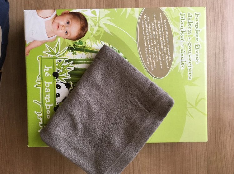 Bamboo fleece deken wieg / park - Hé Bamboo, Ophalen, Zo goed als nieuw, Grijs, Deken