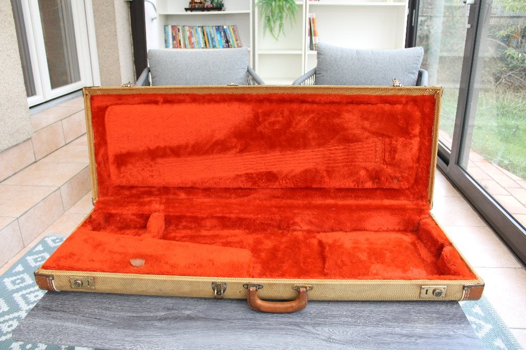 Fender tweed case "no logo" Fullerton 1982 - RARE, Enlèvement, Utilisé, Guitare électrique, Flight case