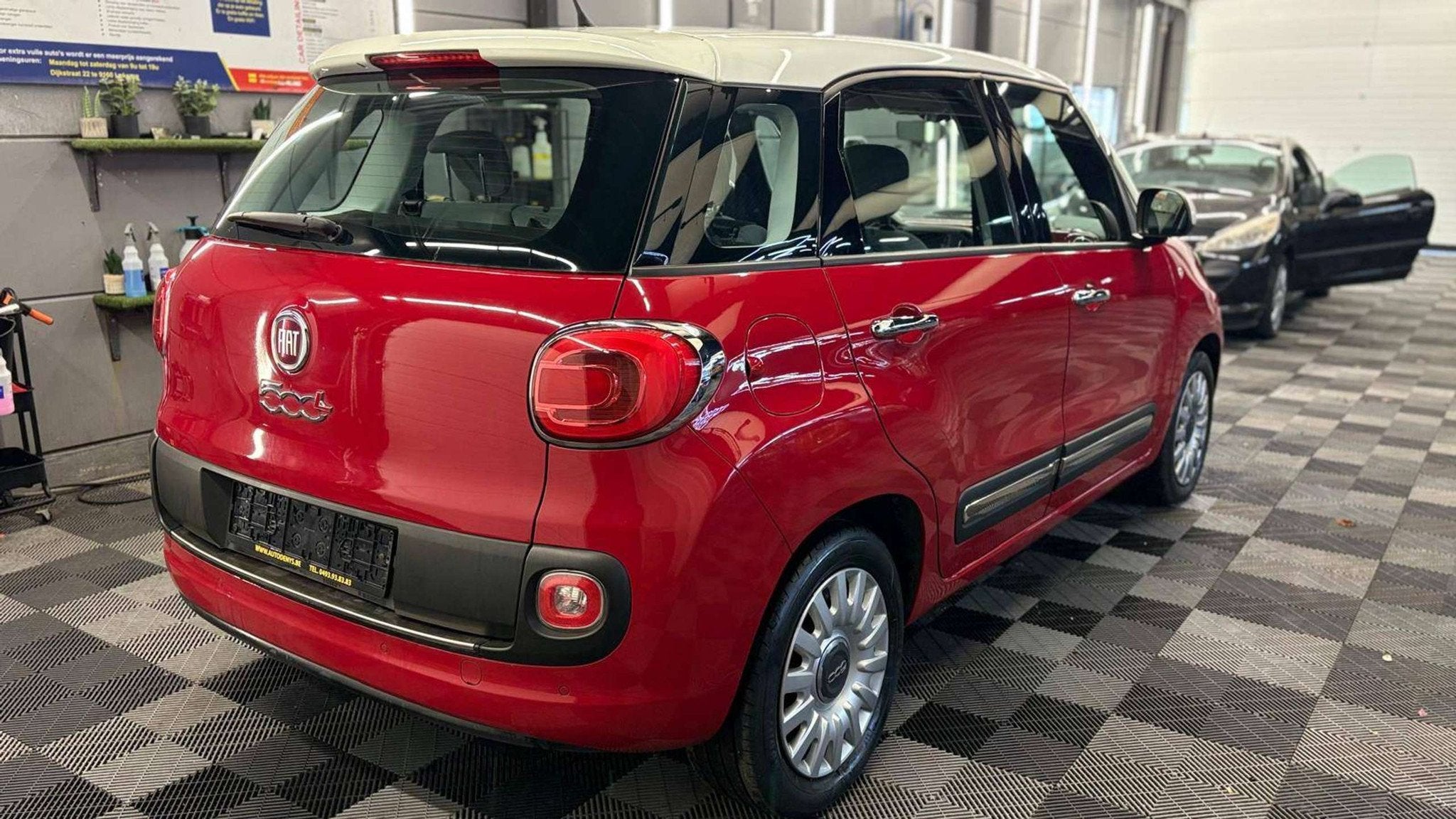 Fiat 500L 1.3d BJ. 2017 139.277km GEKEURD Euro 6, Autos, Fiat, Rouge, Achat, Entreprise, Noir