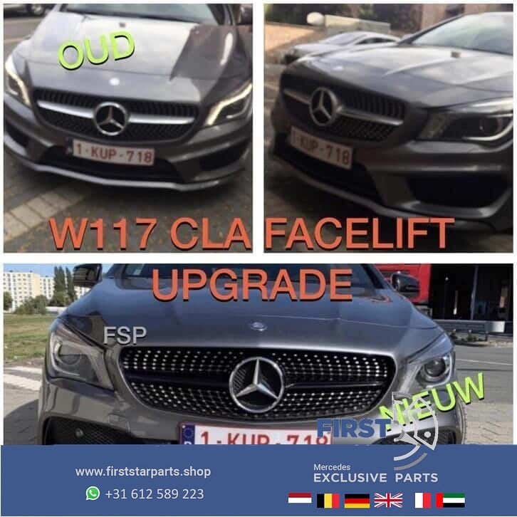 W117 CLA AMG Facelift bumper UPGRADE incl spuiten & montage!, Utilisé, -, Avant, -