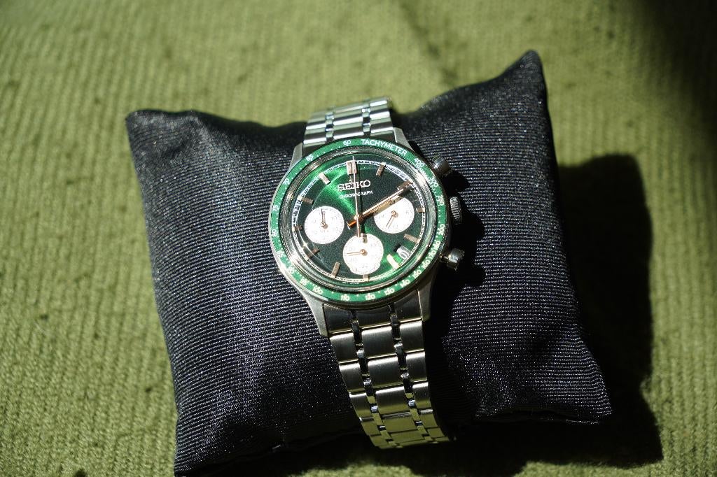Seiko SSB481P1 Chronograaf - Green Dial - NIEUW, Bijoux, Sacs & Beauté, Montres | Hommes, Neuf, Montre-bracelet, Seiko, Acier
