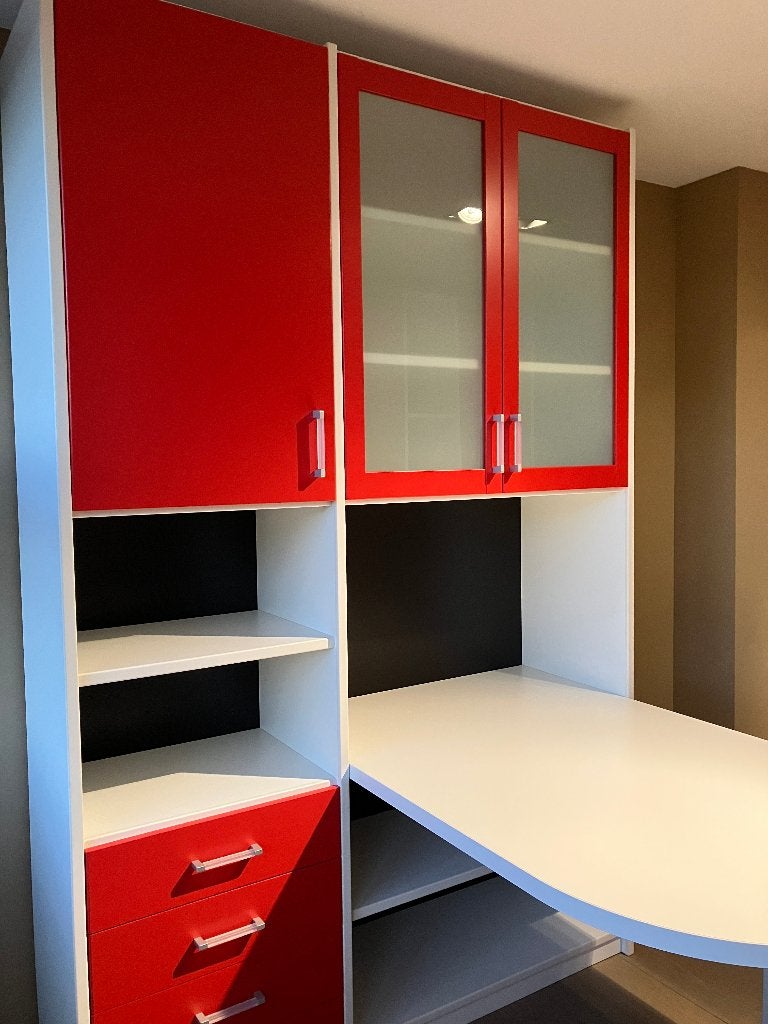 Grote, moderne kinderbureau met kastenwand, Duitse kwaliteit, Kinderen en Baby's, Ophalen, Kast, 105 cm of meer, Minder dan 50 cm