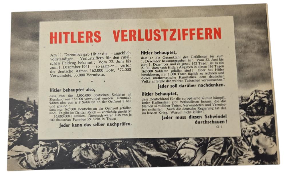 amerikaanse ww2 dropping flyer in gebruikte staat, Ophalen of Verzenden