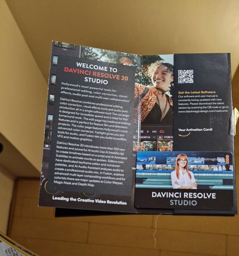 Davinci resolve studio, Informatique & Logiciels, Logiciel d'Édition, Enlèvement, Neuf, MacOS