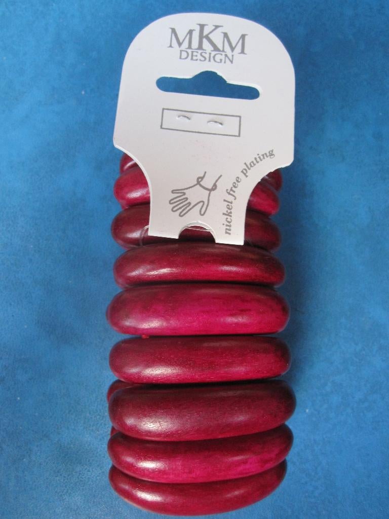 paarse groffe armband (nieuw), Handtassen en Accessoires, Armbanden, Ophalen of Verzenden, Nieuw, Paars, Elastiek