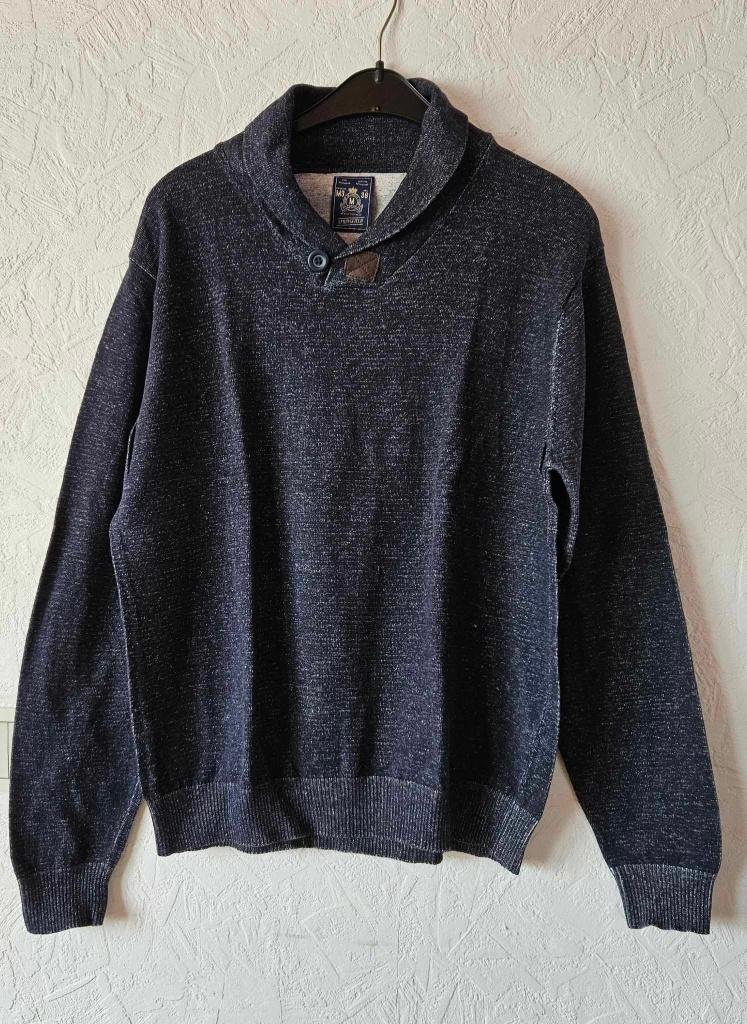 Pull SPRINGFIELD bleu foncé chiné taille M, Ophalen of Verzenden, Gedragen, Maat 48/50 (M), Blauw