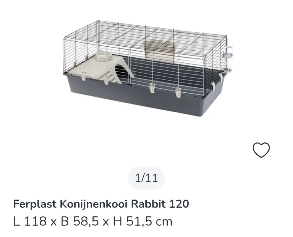 Kooi voor konijnen of cavia's, Kooi, Cavia, Ophalen, Minder dan 60 cm