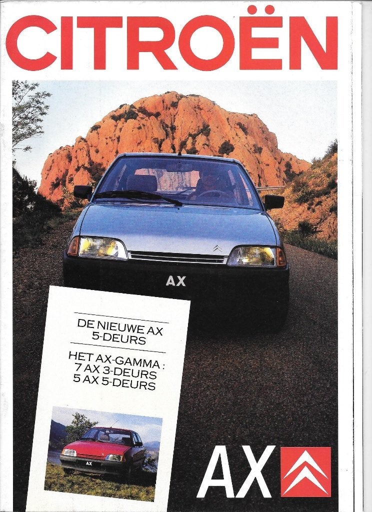 CITROËN AX,  ( verschillende folders, Boeken, Auto's | Folders en Tijdschriften, Ophalen of Verzenden, Zo goed als nieuw, Citroën
