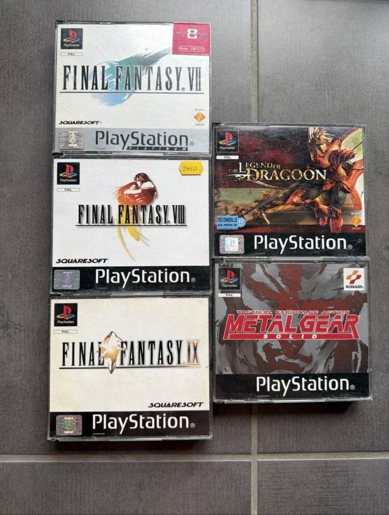 Lot PS1 : FF7, FF8, FF9, Metal Gear Solid (PAL), Consoles de jeu & Jeux vidéo, Enlèvement, Utilisé