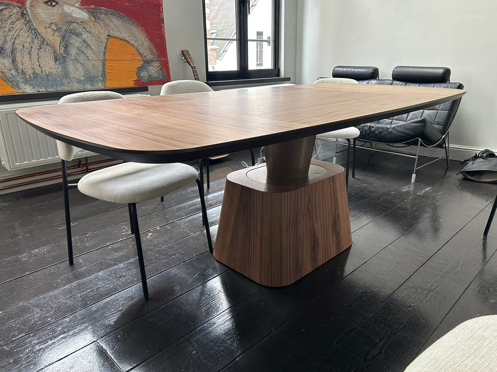 Eet tafel kastanje hout, Ophalen, Zo goed als nieuw