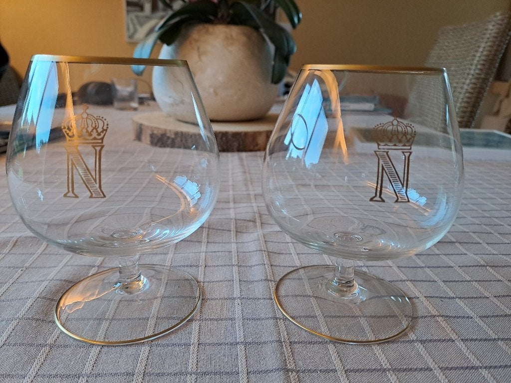 10 cognac glazen met Napoleon insigne, Antiek en Kunst, Ophalen