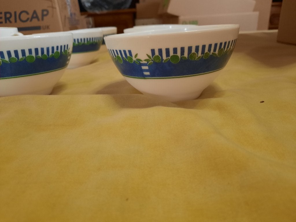 mooi nieuw keramieken 12delig set blauw fantatie, Huis en Inrichting, Ophalen of Verzenden, Nieuw
