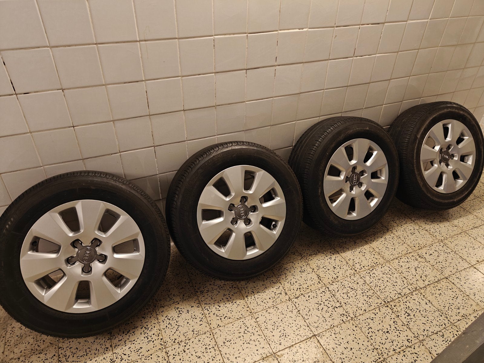 Audi A6 velgen 5x112/7.5J16/ET37/66.5mm, Auto-onderdelen, Banden en Velgen, Ophalen, Gebruikt, 16 inch, Band(en)