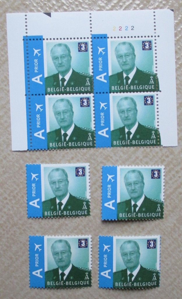 8 x europa nummer 3 koning Albert, Europa, Frankeerzegel, Ophalen of Verzenden, Zonder stempel
