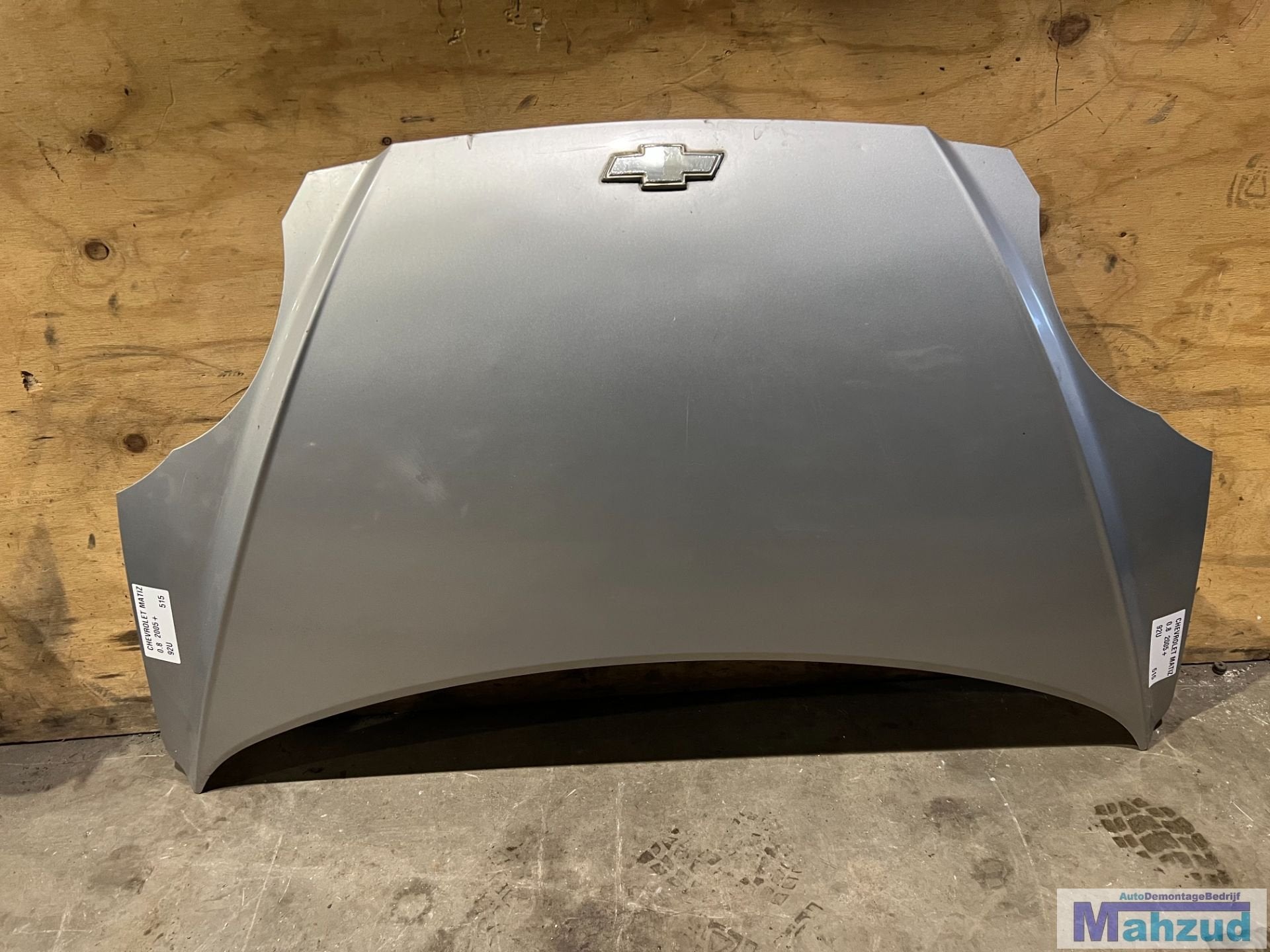 CHEVROLET MATIZ Zilver 92U motorkap 2005+, Gebruikt, Info@gm.com, Chevrolet, Renaissance Center 300
48265  Detroit