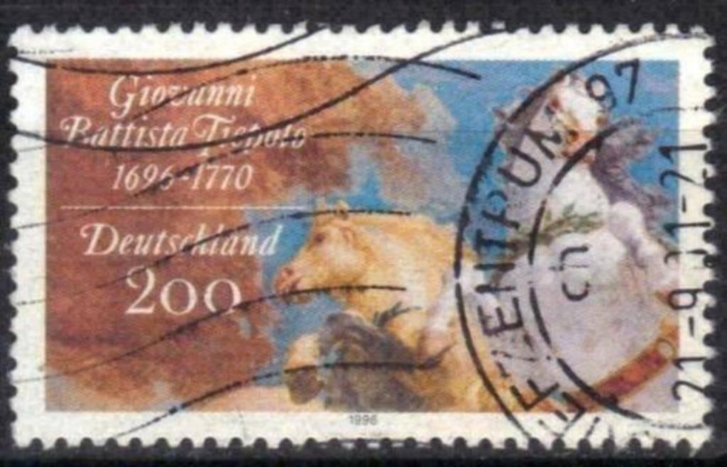 Allemagne 1996 - Yvert 1679 - G.B. Tiepolo (ST), Timbres & Monnaies, Timbres | Europe | Allemagne, Envoi, Affranchi