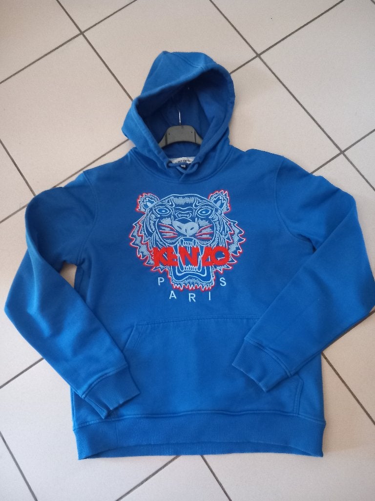 KENZO - sweat coton - longues manches - taille M, Envoi, Comme neuf, Bleu, Kenzo