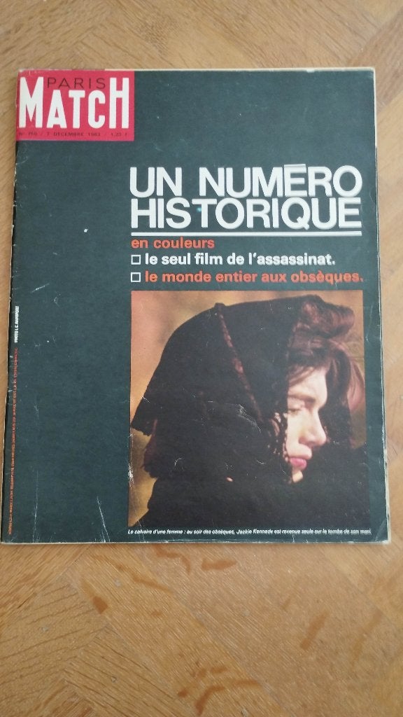 Paris Match 7 déc 1963 n765 Assassinat Kennedy, Boeken, Ophalen of Verzenden, Gelezen, Overige typen