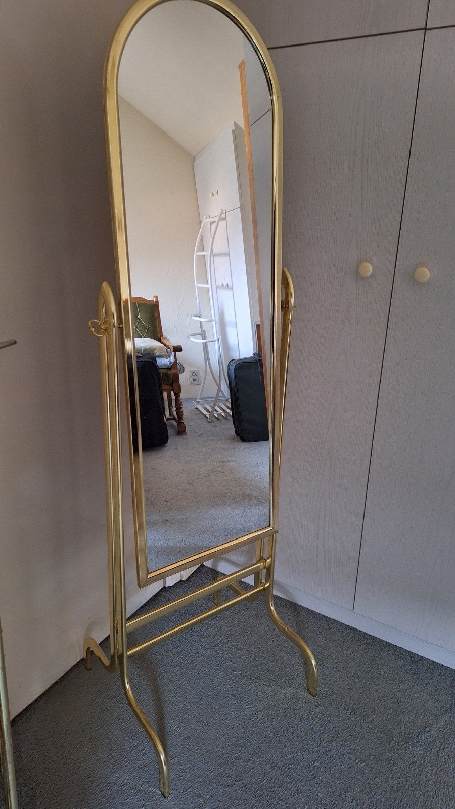 Magnifique miroir vintage Hollywood Regency pleine longueur, Enlèvement, Autres formes, 100 à 150 cm, 150 à 200 cm