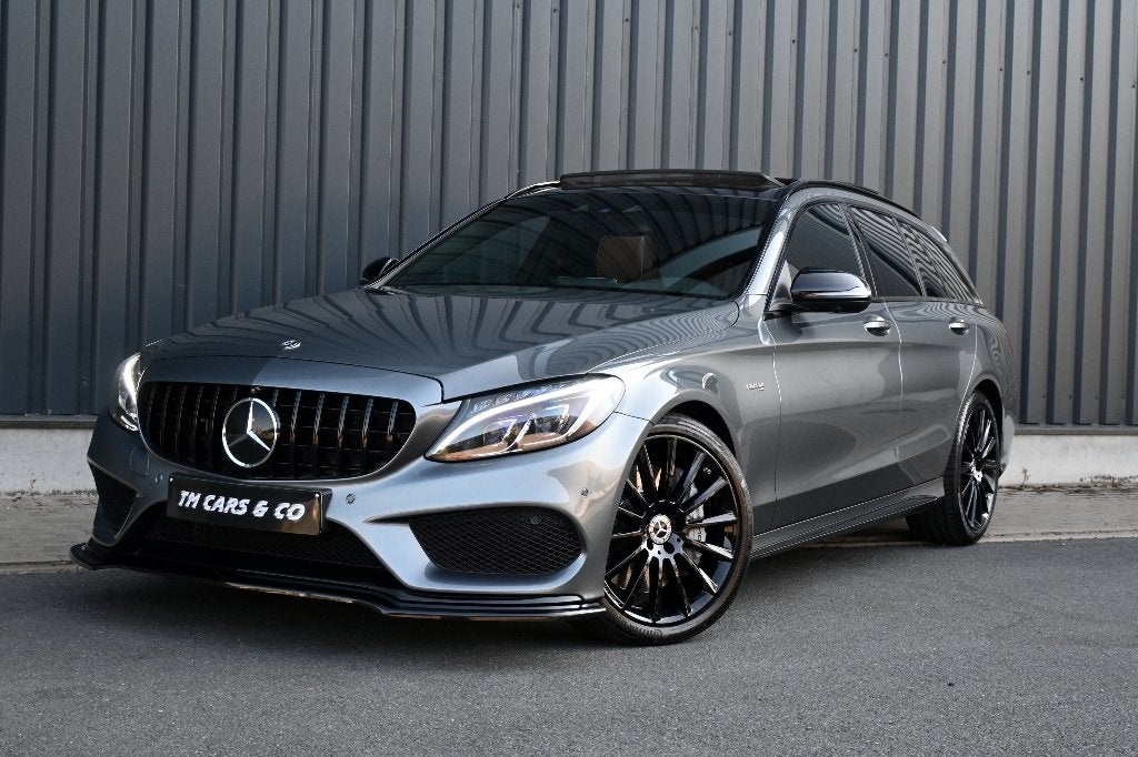 Mercedes C43 AMG 4MATIC HUD zetelkoeling Cam Designo PanoACC, Autos, Mercedes-Benz, Cuir, Argent ou Gris, Achat, Euro 6
