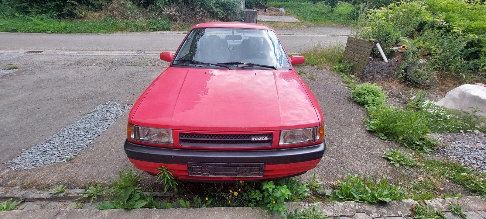 Mazda 323 LX 1991, Autos, Mazda, Rouge, 4 portes, Boîte manuelle, Particulier