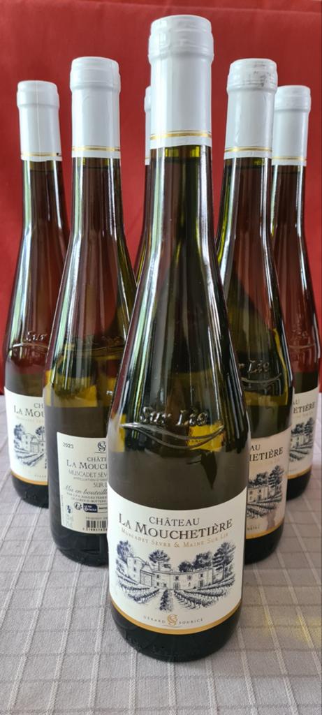 Vin blanc - La Mouchetière "Muscadet sur Lie" 2023, Enlèvement, Vin blanc