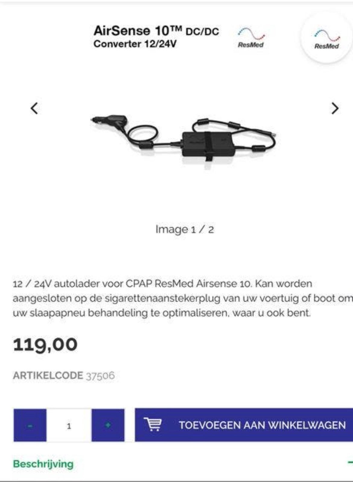 Resmed 12/24v, Handtassen en Accessoires, Uiterlijk | Lichaamsverzorging, Ophalen
