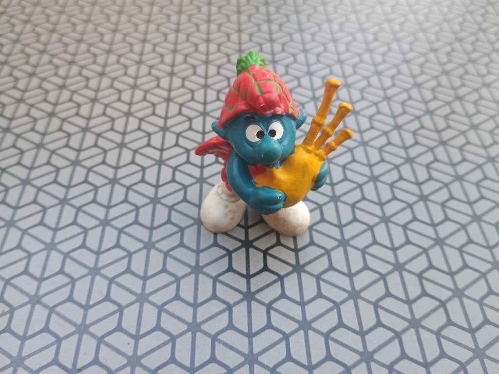 Schotlandsmurf met doedelzak 2.0105, Ophalen of Verzenden, Gebruikt, Overige Smurfen, Poppetje, Figuurtje of Knuffel