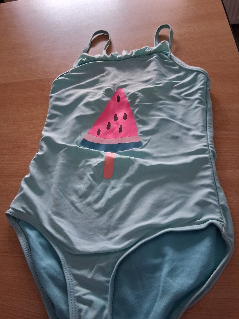 Meisjes badpak 140, Kinderen en Baby's, Kinderkleding | Kinder-zwemkleding, Ophalen, Gebruikt, Meisje, Badpak