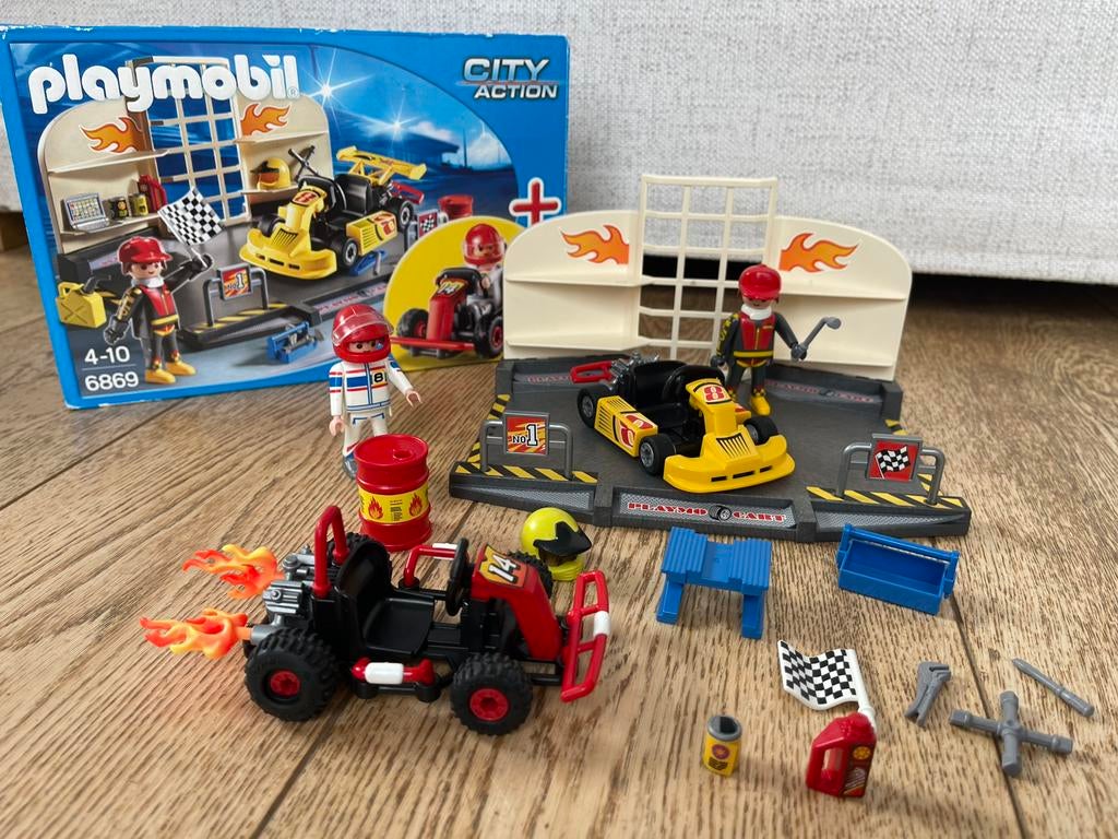 Playmobil 6869 City Action Go-Kart Garage, Enlèvement, Comme neuf