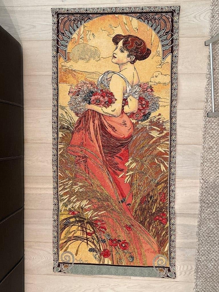Wandtapijt, merk Metrax-Craye, Summer, repro van Mucha, Huis en Inrichting, Ophalen, 70 cm, Zo goed als nieuw, 155 cm