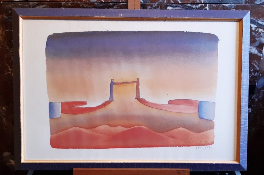 Folon  litho De Ontmoeting, Ophalen