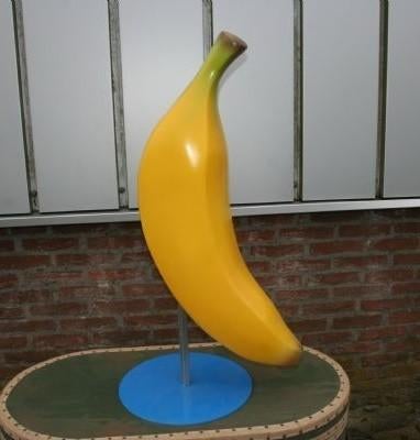 Banaan 94 cm - decoratie fruit reclame banaan polyester, Ophalen, Nieuw