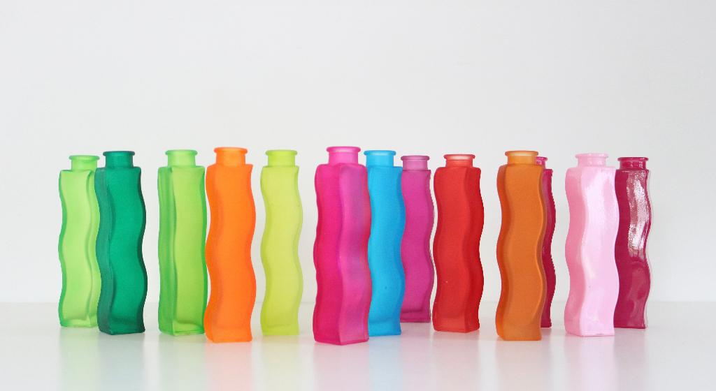 Zeer groot lot vintage IKEA - Wave Squiggle Skämt Vazen, Enlèvement ou Envoi, Comme neuf, Verre