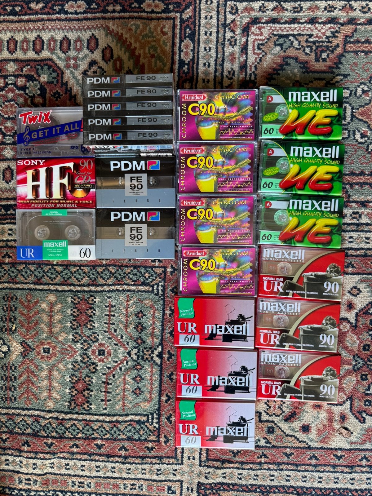 Lot gesealde muziekcassettes Sony Maxell PDM, Cd's en Dvd's, Cassettebandjes, Ophalen of Verzenden