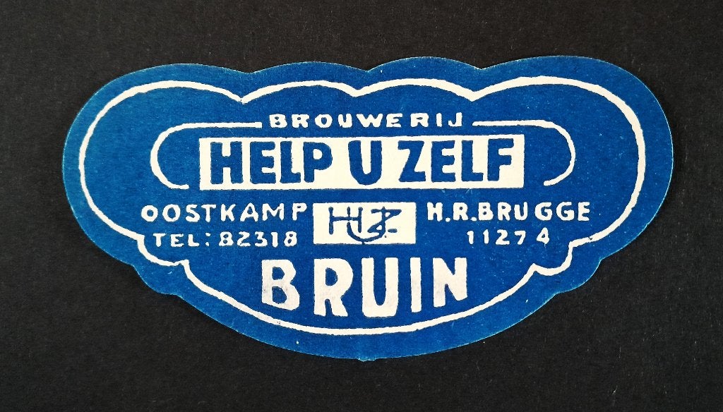 Etiquette. Brasserie Help U Zelf. Oostkamp., Collections, Enlèvement ou Envoi, Utilisé, Autres types, Autres marques