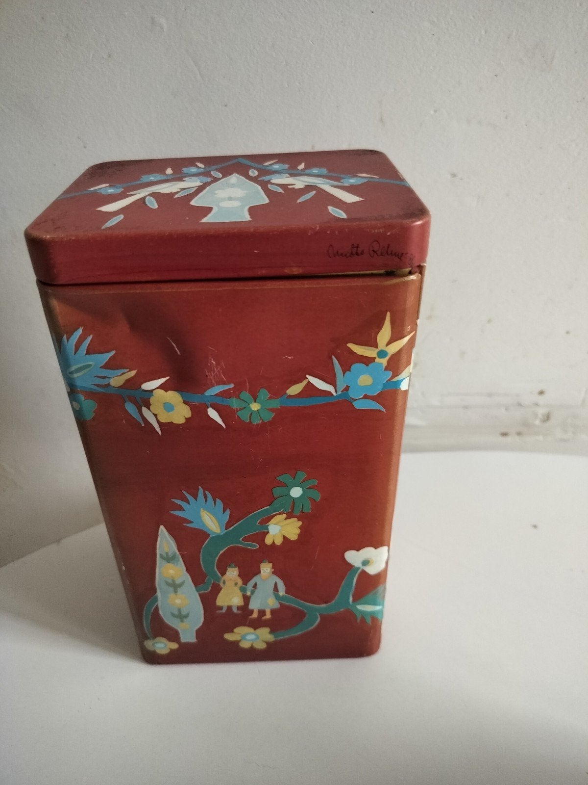 Goede Deense blikken koffiedoos DBF, Verzamelen, Blikken, Ophalen of Verzenden