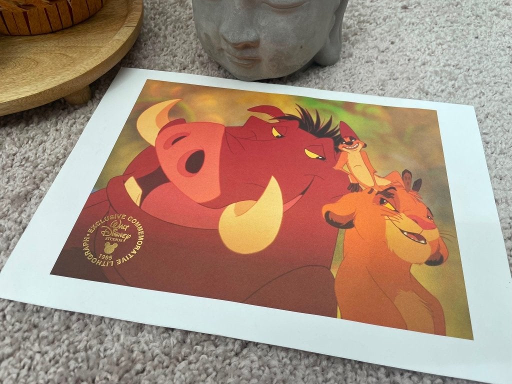 lithographie commémorative Disney - Le Roi Lion, Enlèvement, Lithographie