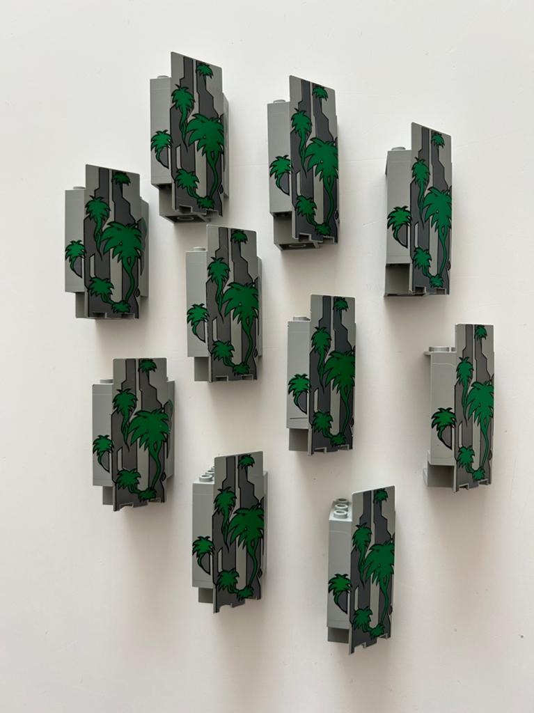 Panneau d'angle Lego Jungle (10x), Lego, Comme neuf, Briques en vrac, Complet