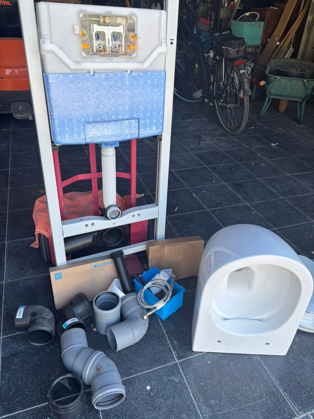 Complete nieuwe wc set wit, Ophalen, Zo goed als nieuw