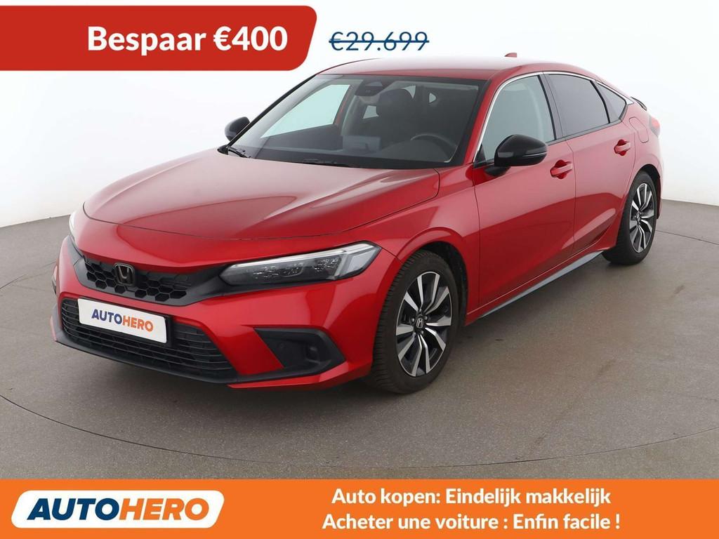 Honda Civic 2.0 e:HEV Elegance (bj 2025, automaat), Auto's, Stof, Gebruikt, 5 deurs, Hybride Elektrisch/Benzine