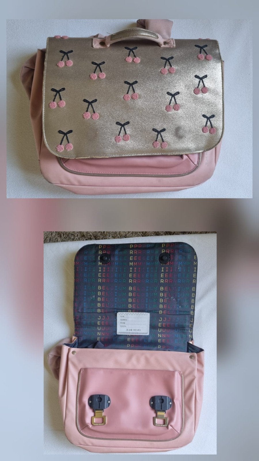 Cartable Jeune Premier – Modèle It Bag Midi Cerises (Cherry, Enlèvement