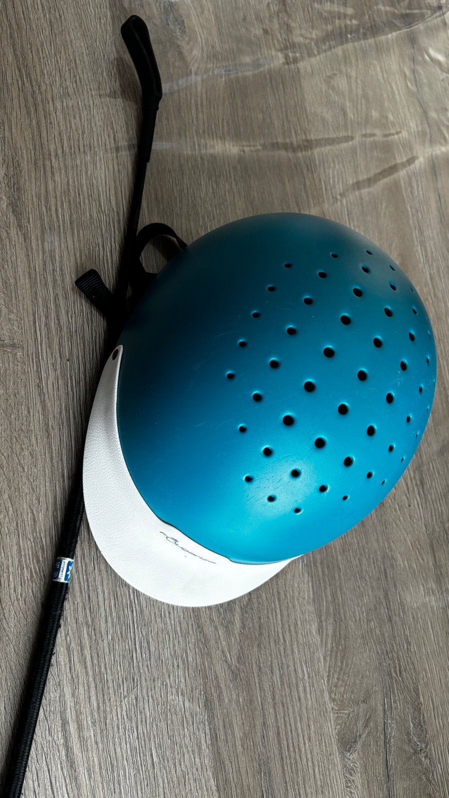 Casque d'équitation Fouganza (55-58 cm) + fouet, Enlèvement, Utilisé, Équitation