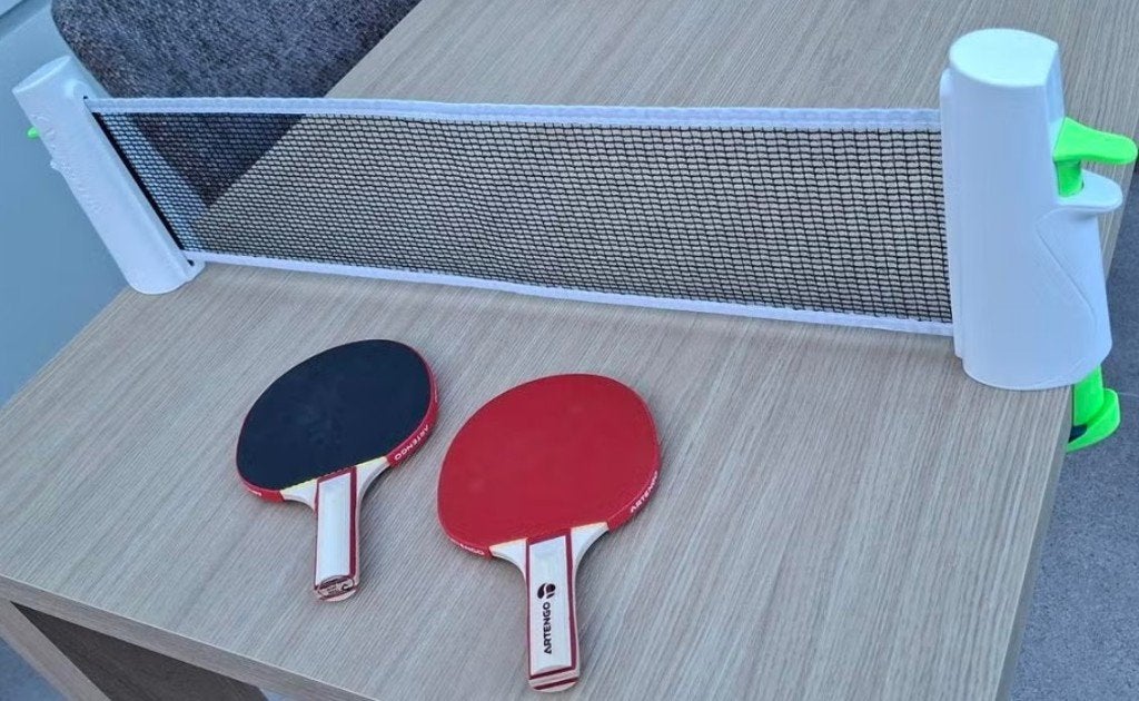 Tafeltennisset rollnet voor kleine oppervlakken (2 bats), Sport en Fitness, Ophalen of Verzenden, Zo goed als nieuw