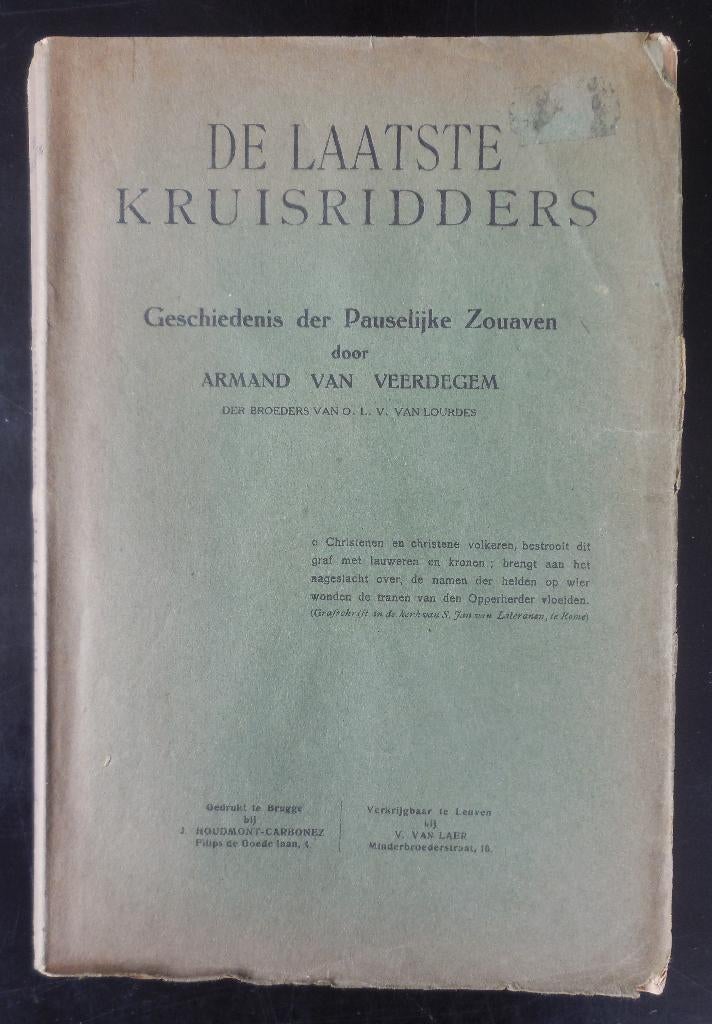 De Laatste Kruisridders - A. Van Veerdegem - z.d., Ophalen of Verzenden