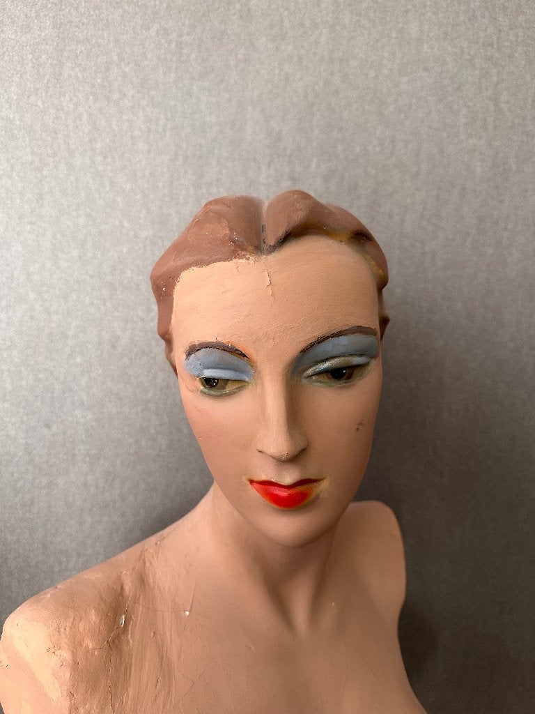 Vintage Vrouwenbuste in plaaster van Siegel, Antiek en Kunst, Ophalen