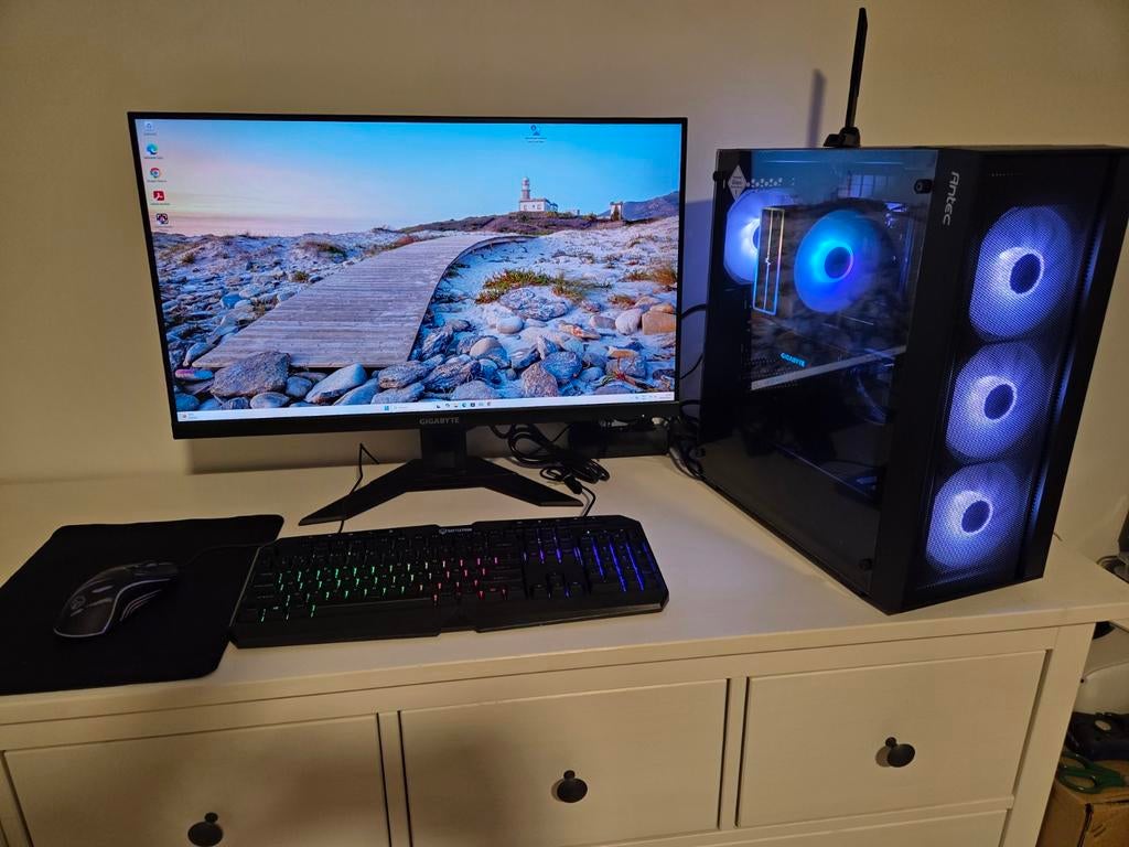 Game pc, AMD ryzen 5 7600x, 32gb ddr5, rtx2080, 4K monitor., Computers en Software, Desktop Pc's, Nieuw, 4 Ghz of meer, SSD, 32 GB